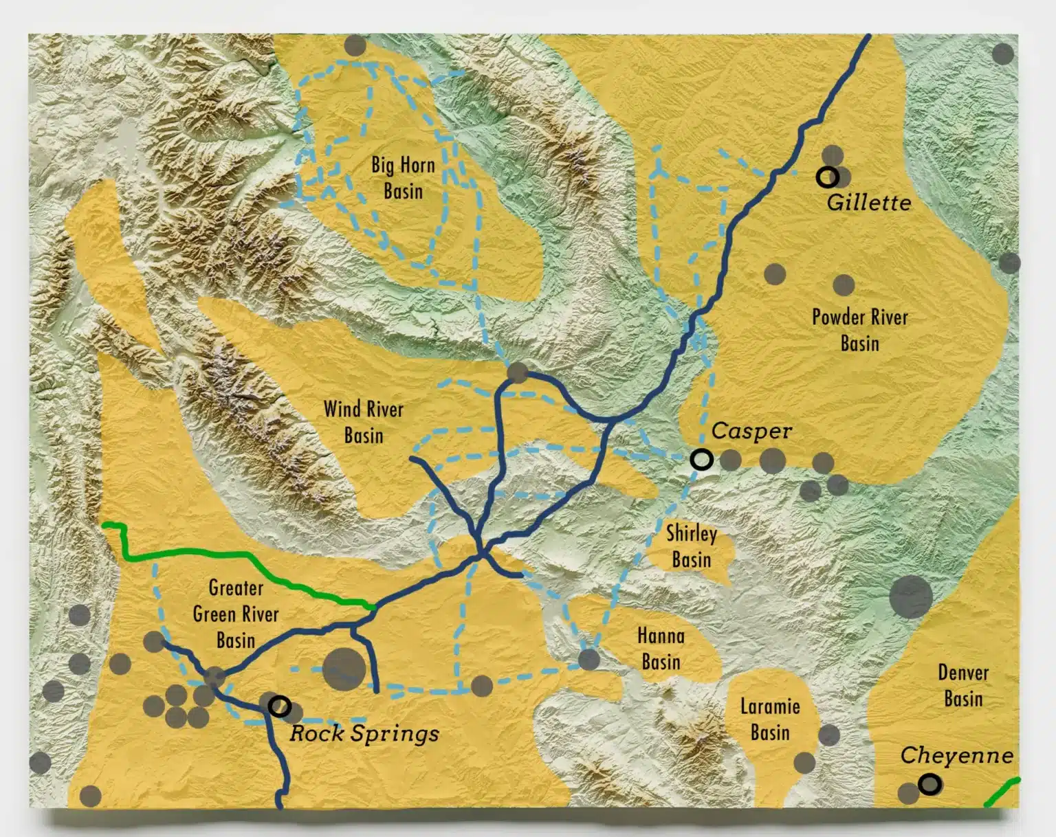 Carbon Infrastructure Map of Wyoming