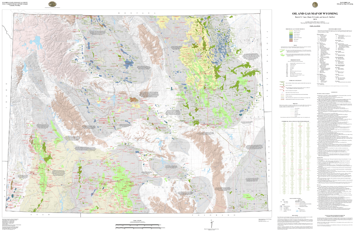 Wyoming Oil and Gas Basins Map